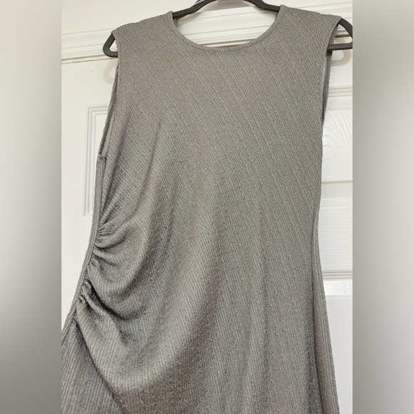 ZARA SILVER SPARKLY DRAPED DRESS - Picture 10 of 15